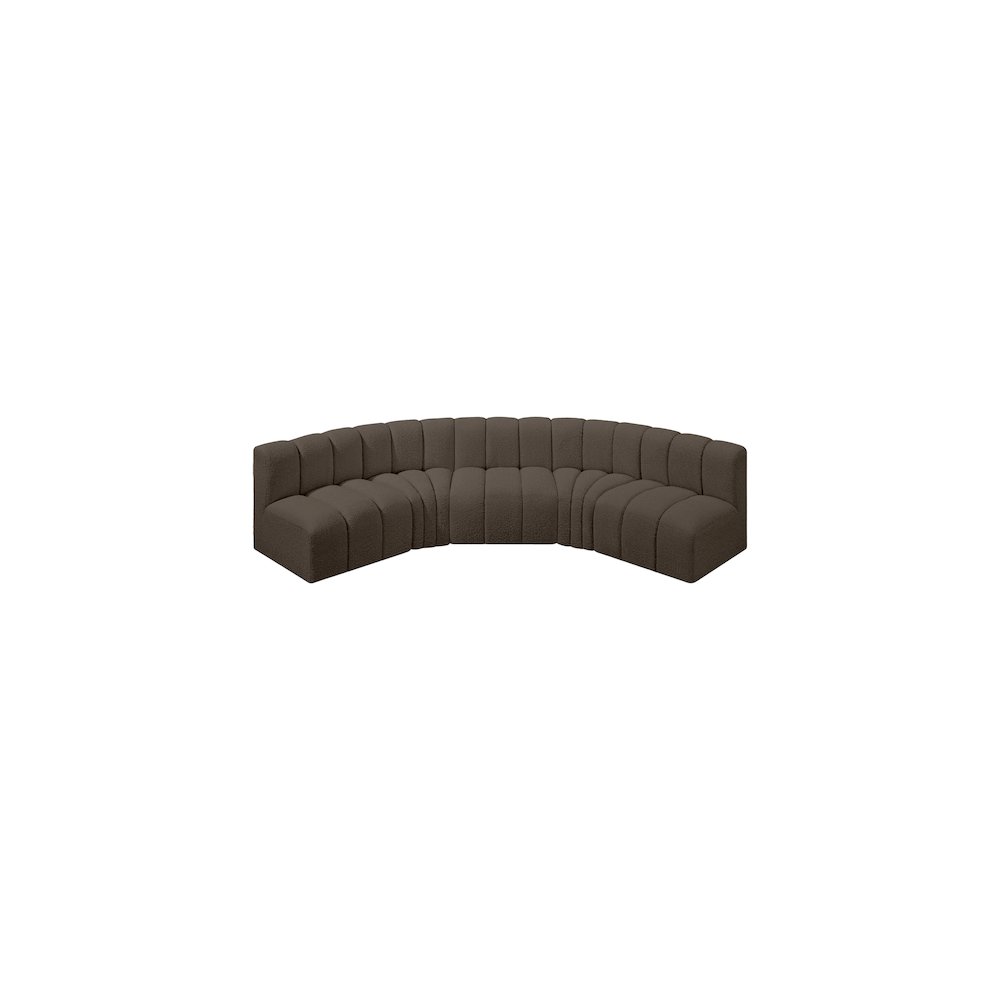 Arc Brown Boucle Fabric Modular Sofa