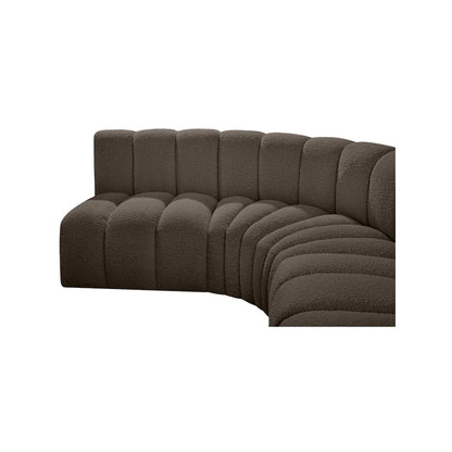Arc Brown Boucle Fabric Modular Sofa