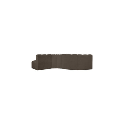 Arc Brown Boucle Fabric Modular Sofa