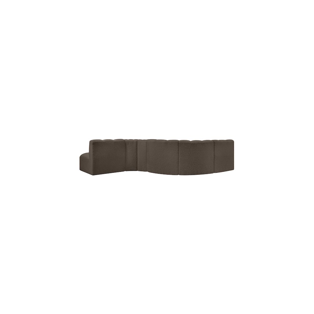 Arc Brown Boucle Fabric Modular Sofa