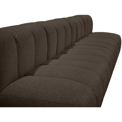 Arc Brown Boucle Fabric Modular Sofa