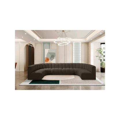 Arc Brown Boucle Fabric Modular Sofa