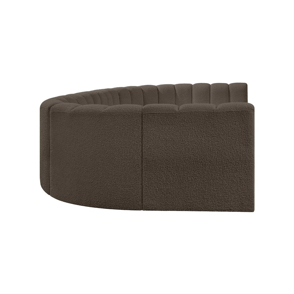 Arc Brown Boucle Fabric Modular Sofa