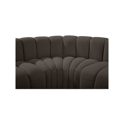 Arc Brown Boucle Fabric Modular Sofa