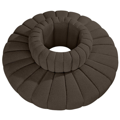 Arc Brown Boucle Fabric Modular Sofa
