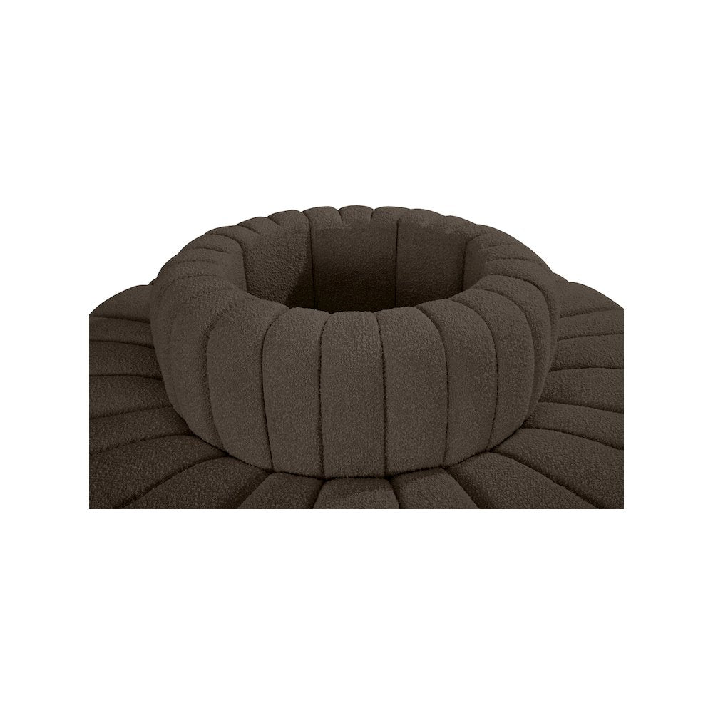 Arc Brown Boucle Fabric Modular Sofa