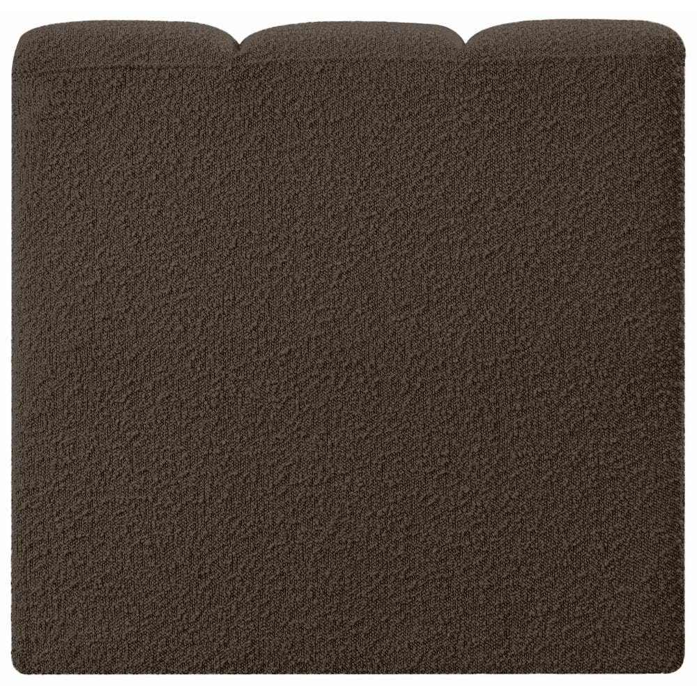 Arc Brown Boucle Fabric Straight Chair