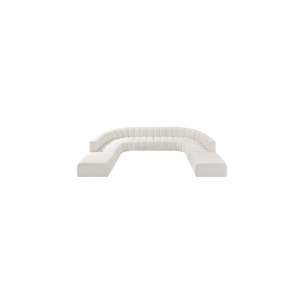 Arc Cream Boucle Fabric Modular Sofa