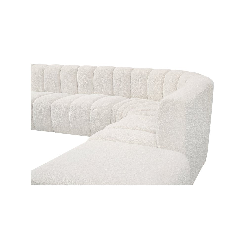 Arc Cream Boucle Fabric Modular Sofa