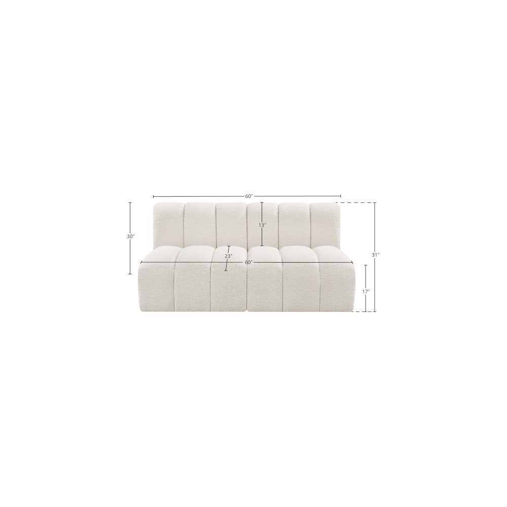 Arc Cream Boucle Fabric Modular Sofa