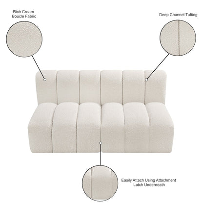 Arc Cream Boucle Fabric Modular Sofa