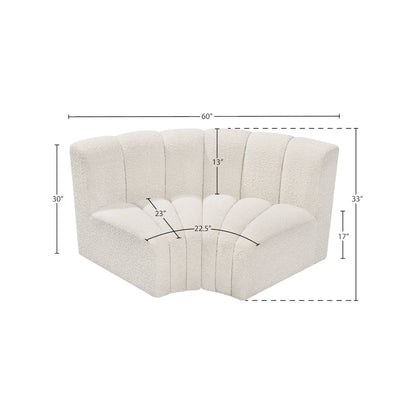 Arc Cream Boucle Fabric Modular Sofa
