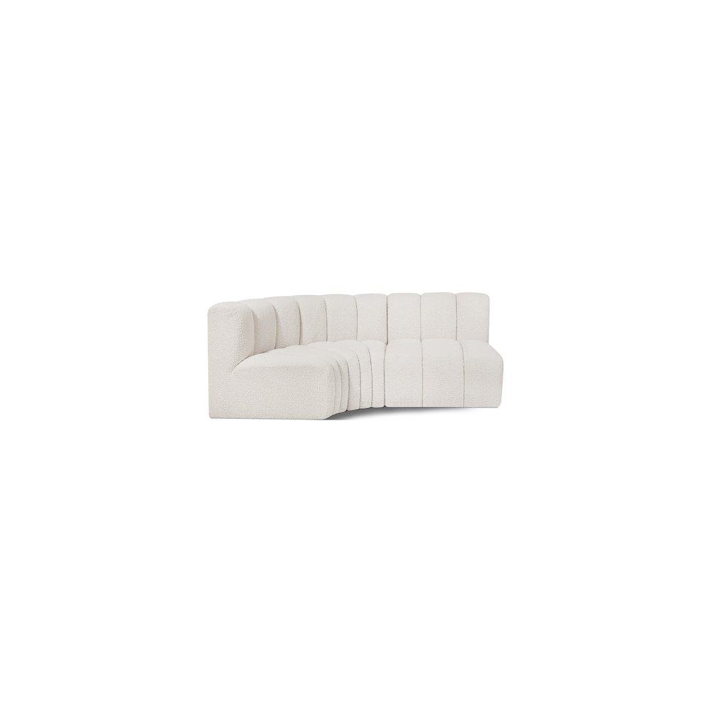 Arc Cream Boucle Fabric Modular Sofa