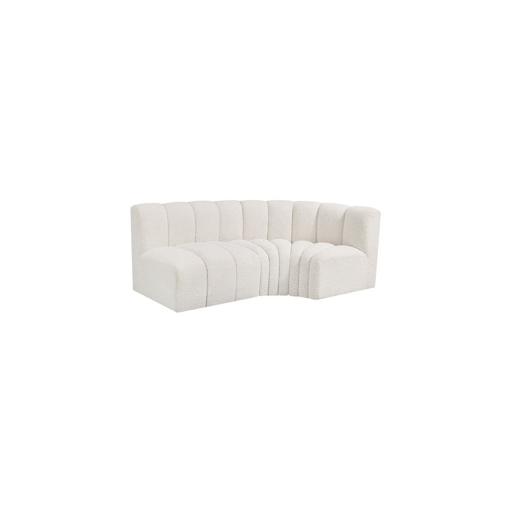 Arc Cream Boucle Fabric Modular Sofa