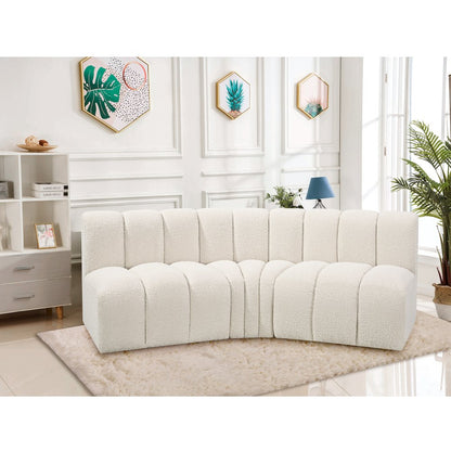Arc Cream Boucle Fabric Modular Sofa