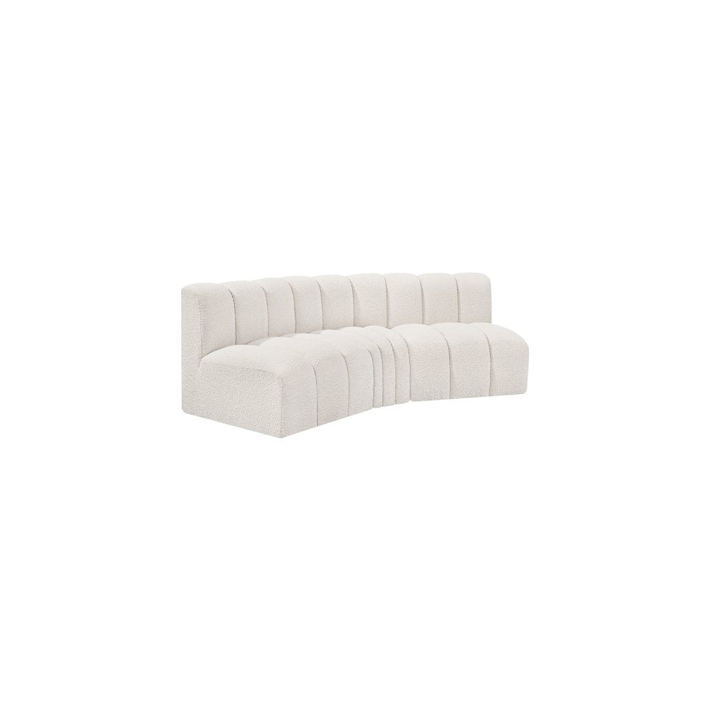 Arc Cream Boucle Fabric Modular Sofa