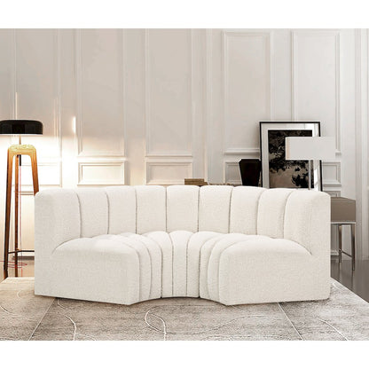 Arc Cream Boucle Fabric Modular Sofa