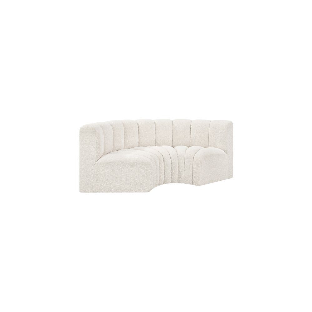 Arc Cream Boucle Fabric Modular Sofa