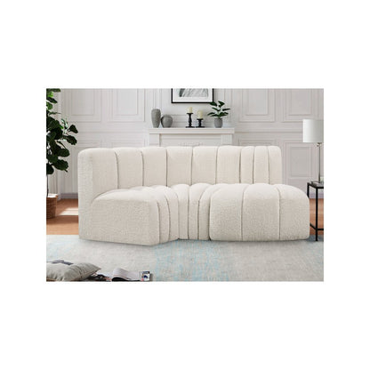 Arc Cream Boucle Fabric Modular Sofa