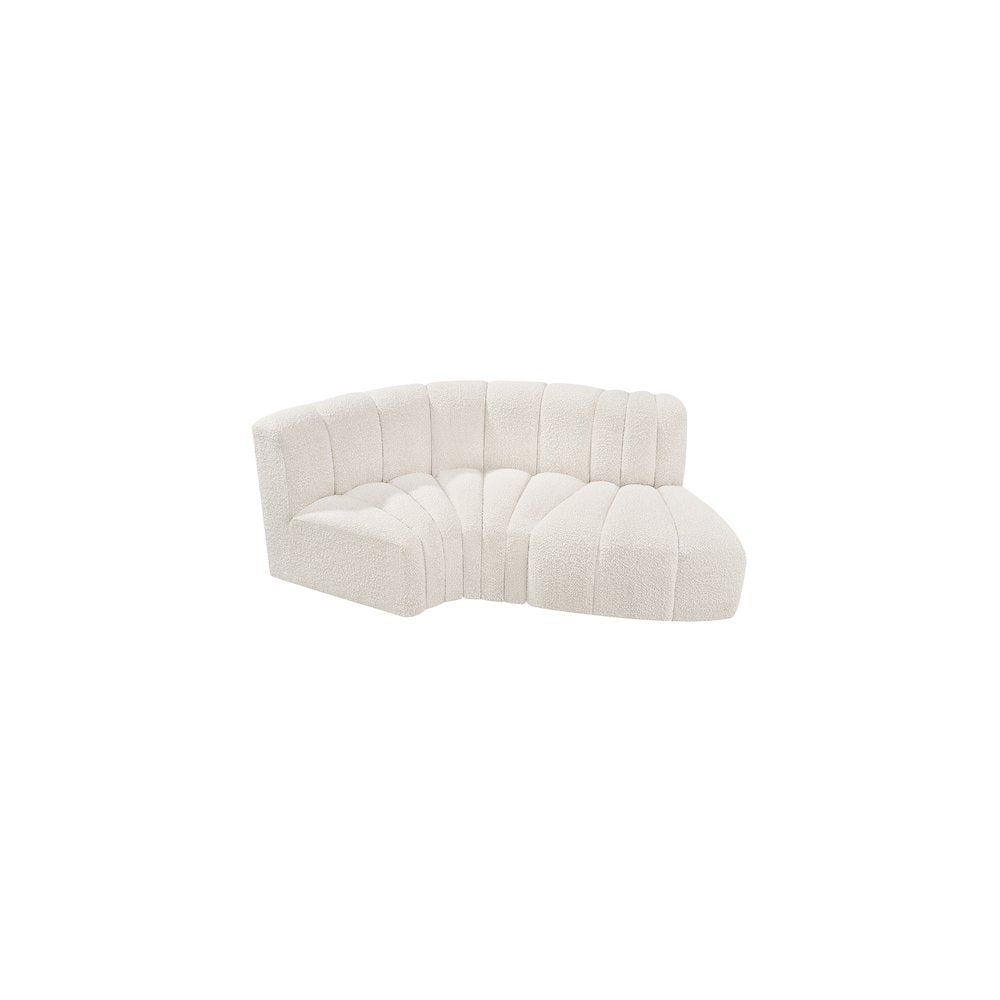 Arc Cream Boucle Fabric Modular Sofa