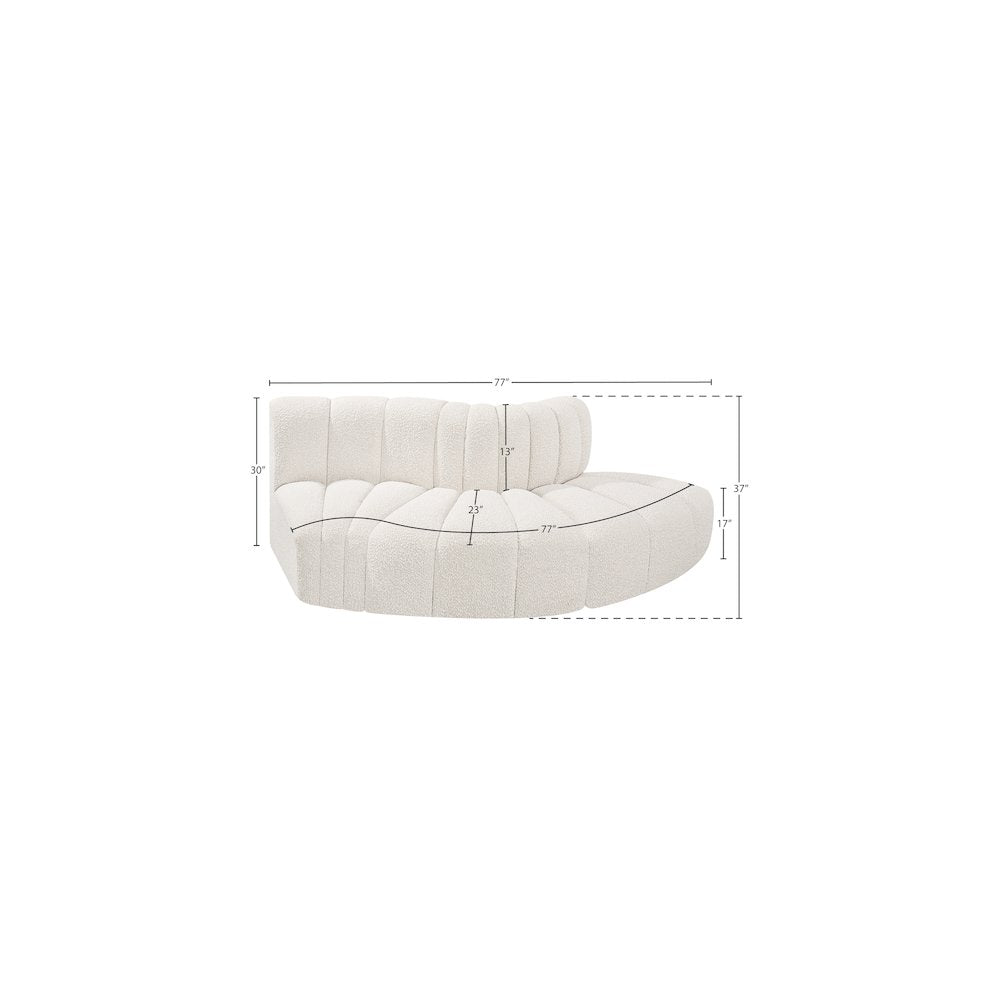 Arc Cream Boucle Fabric Modular Sofa