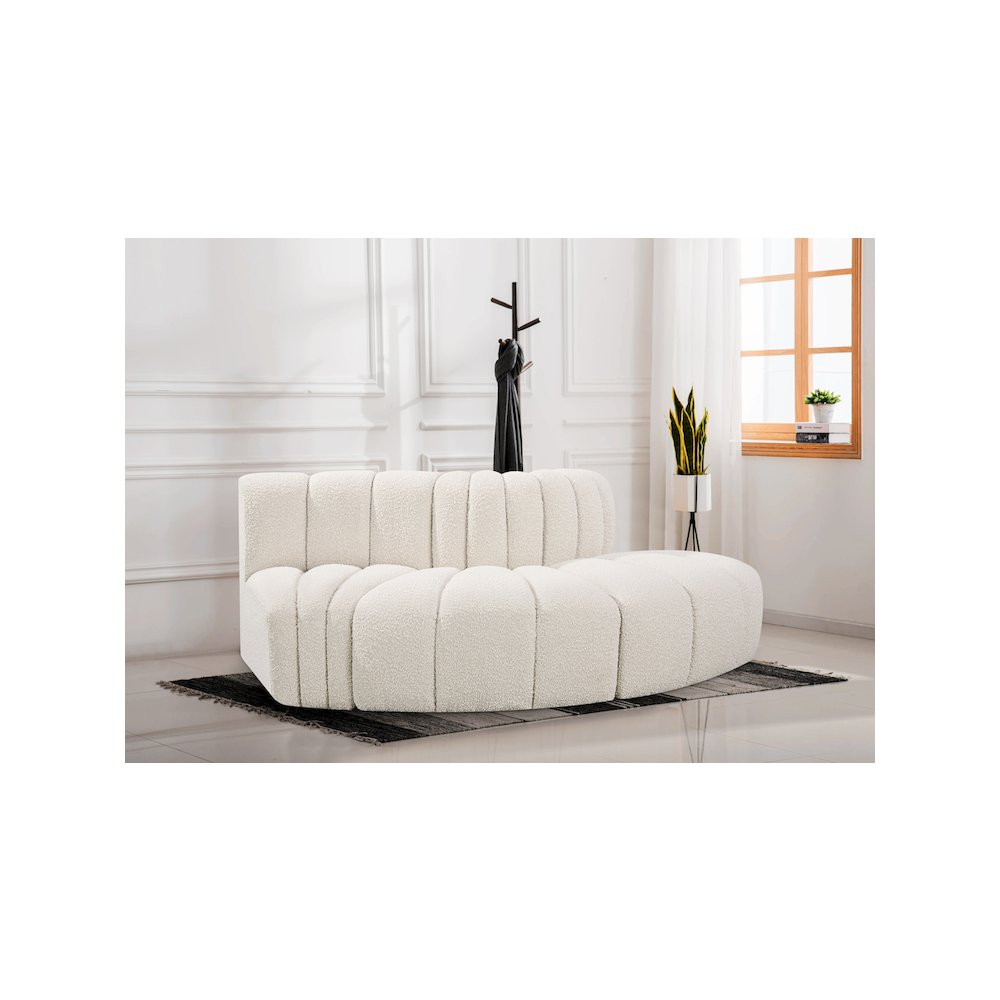 Arc Cream Boucle Fabric Modular Sofa
