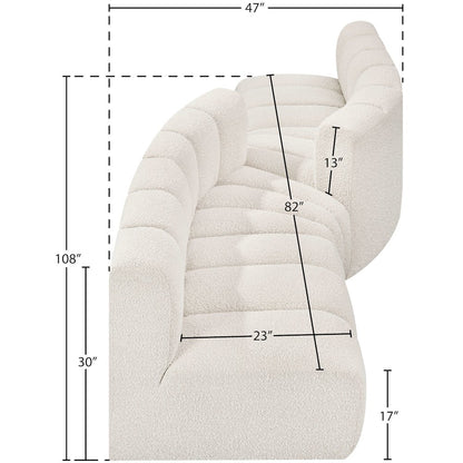 Arc Cream Boucle Fabric Modular Sofa