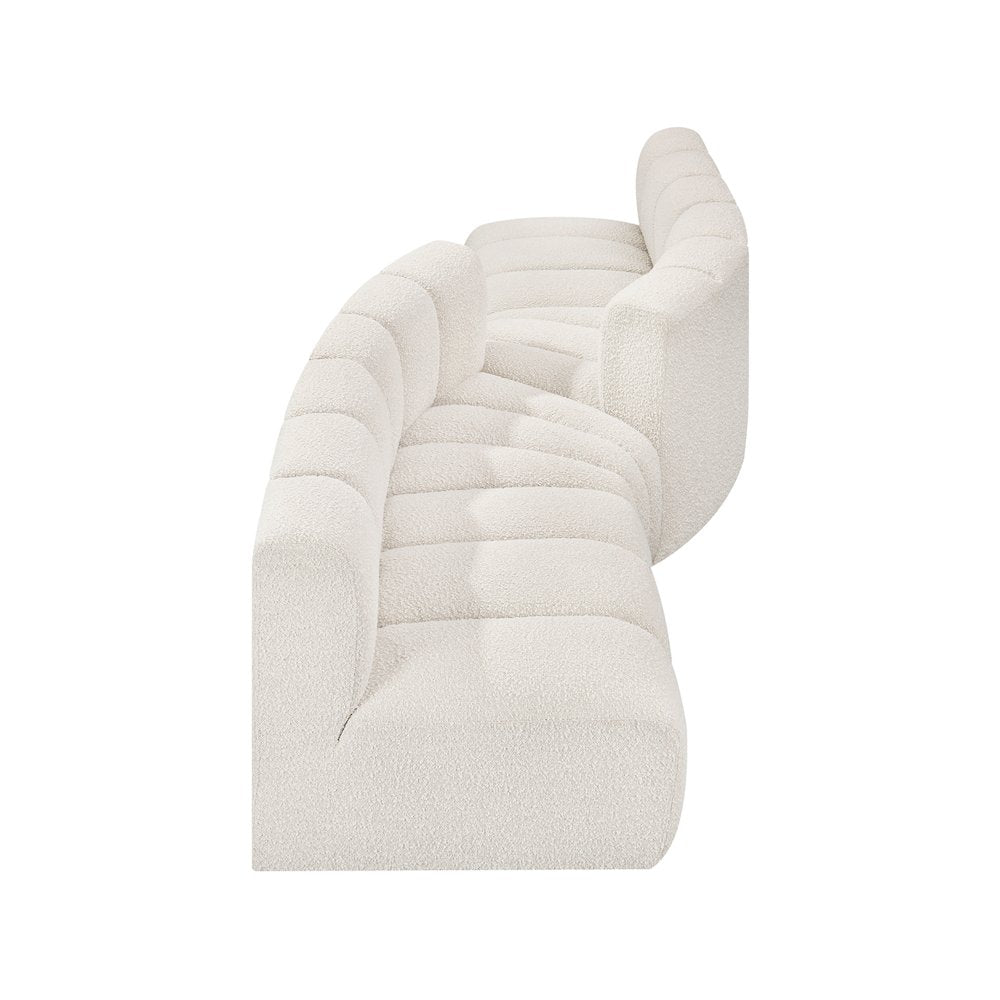 Arc Cream Boucle Fabric Modular Sofa