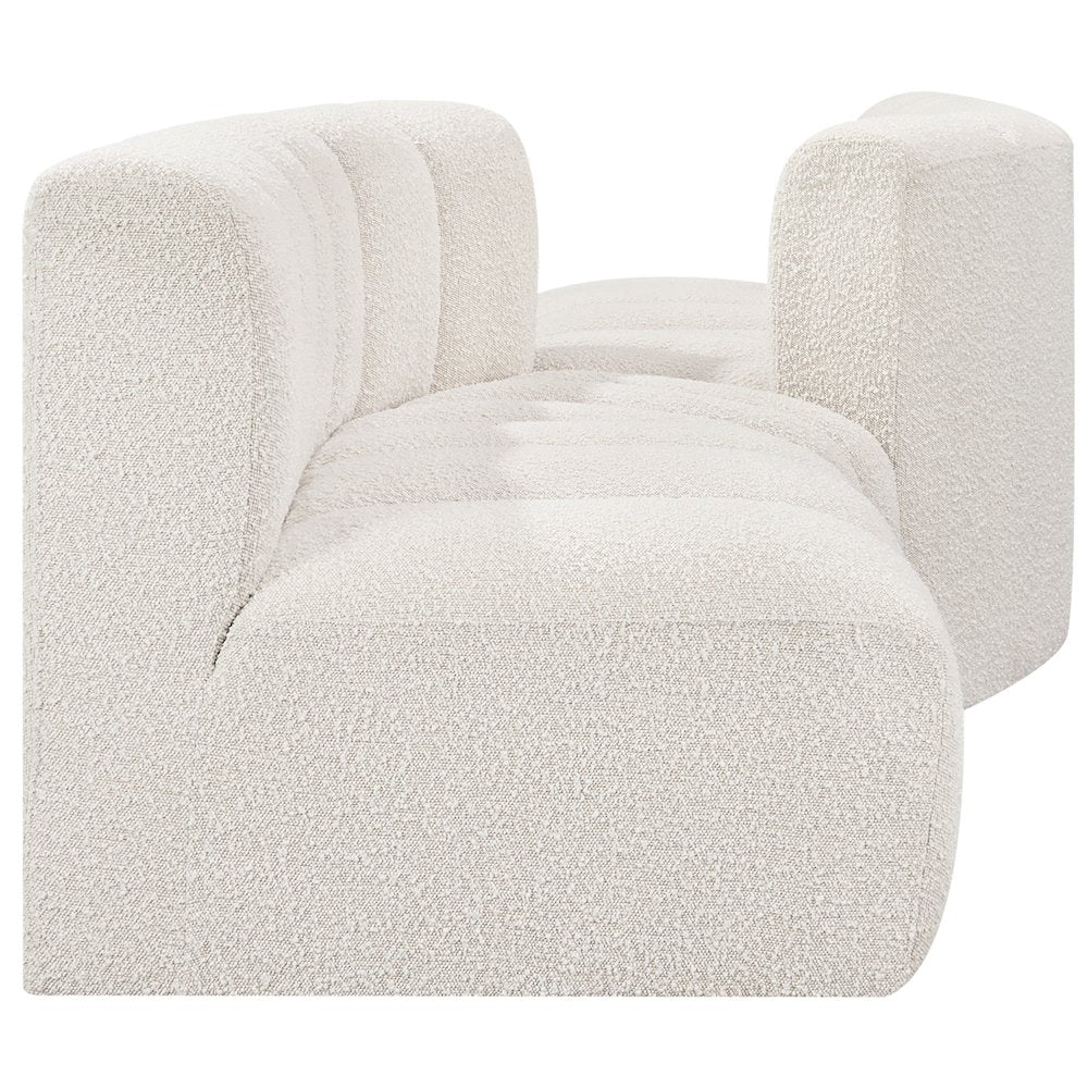 Arc Cream Boucle Fabric Modular Sofa