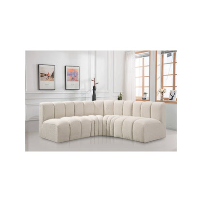 Arc Cream Boucle Fabric Modular Sofa