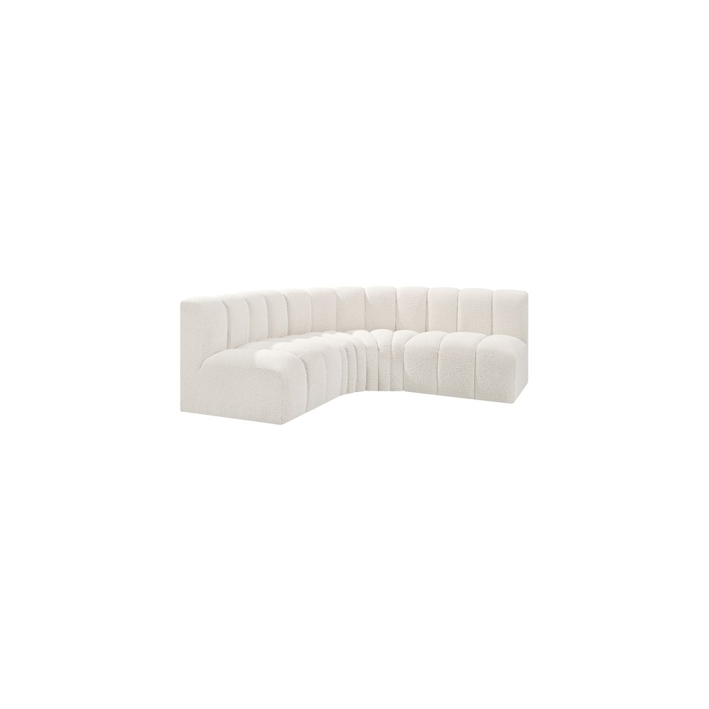 Arc Cream Boucle Fabric Modular Sofa