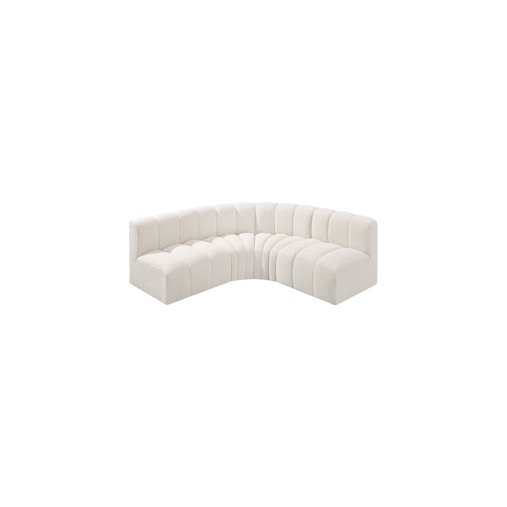 Arc Cream Boucle Fabric Modular Sofa