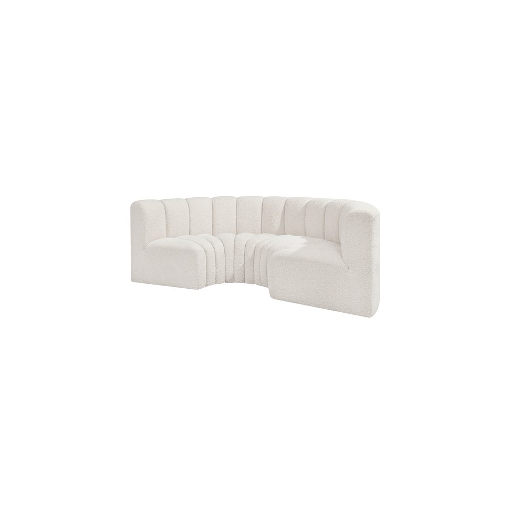 Arc Cream Boucle Fabric Modular Sofa