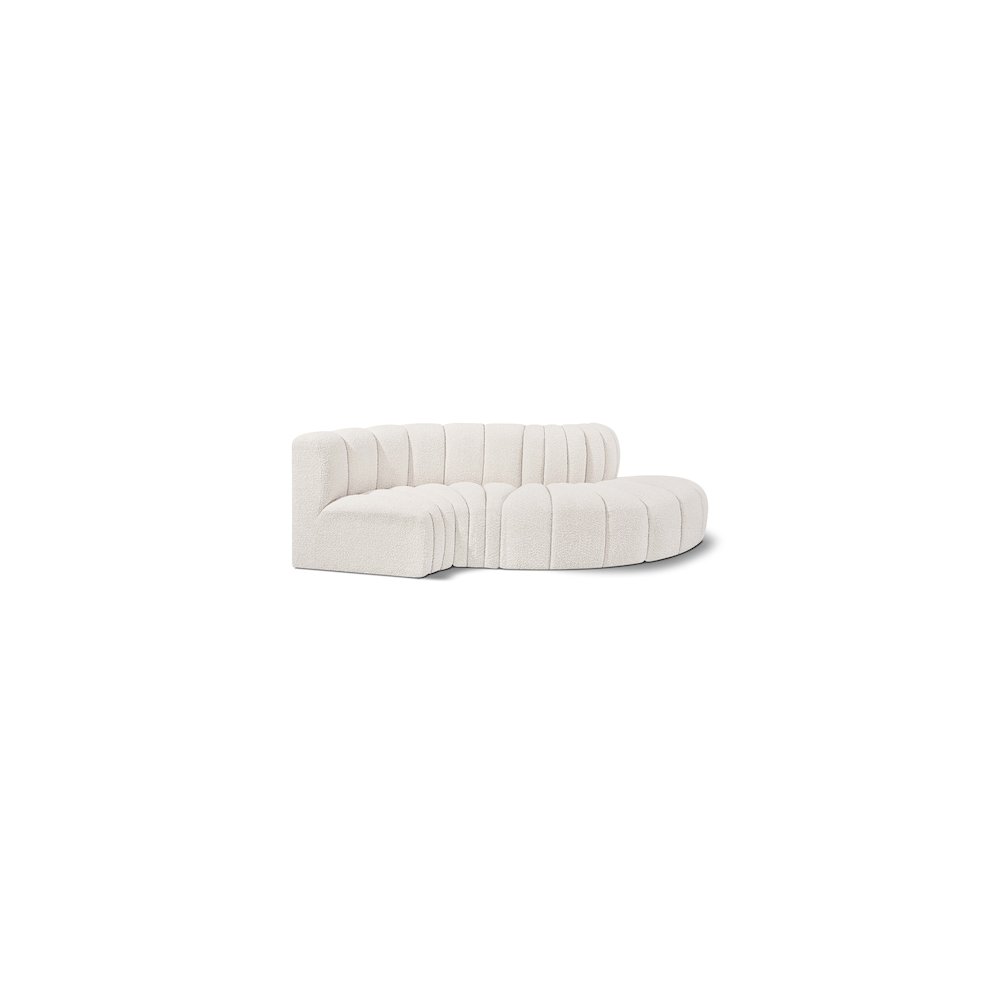 Arc Cream Boucle Fabric Modular Sofa