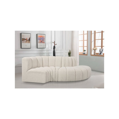 Arc Cream Boucle Fabric Modular Sofa