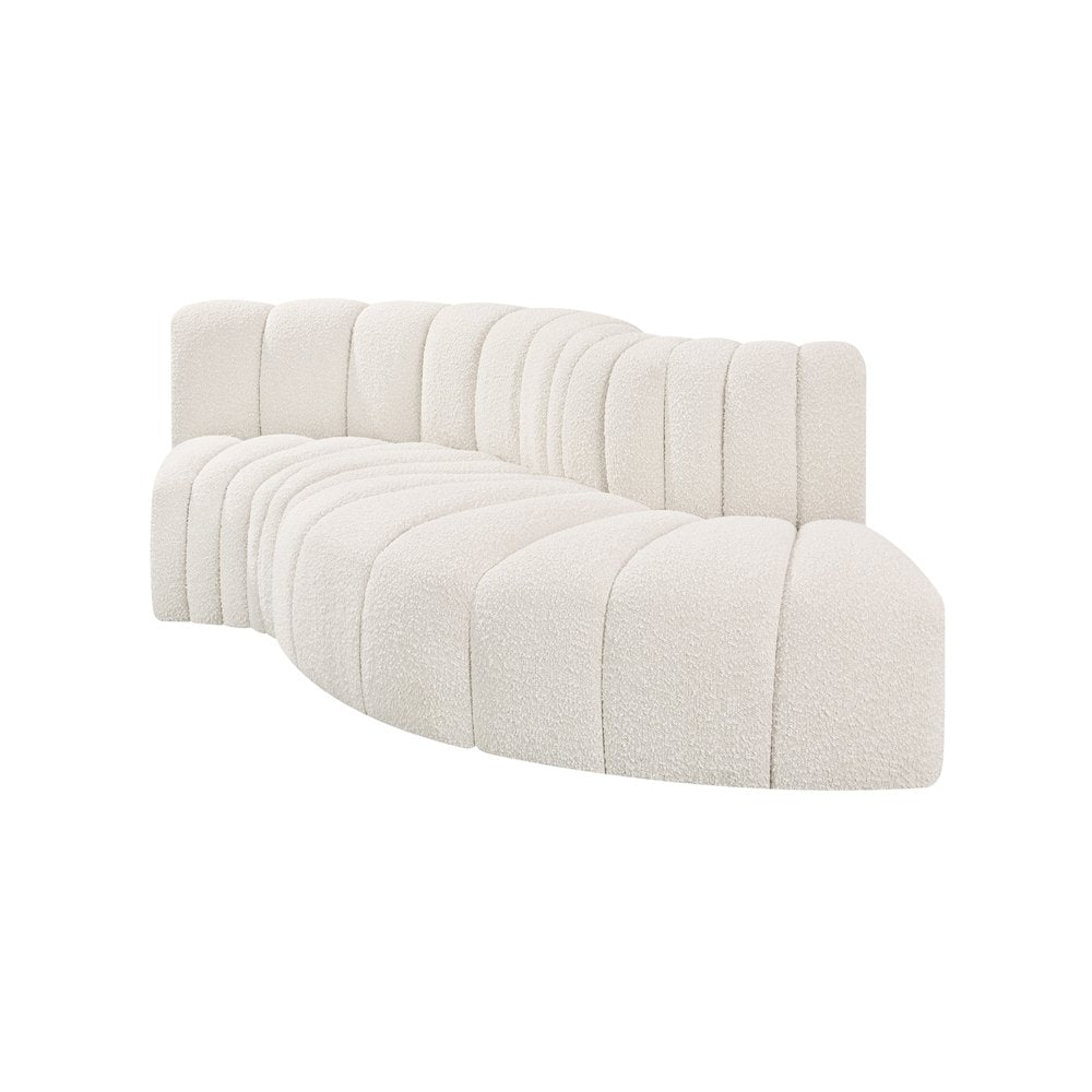 Arc Cream Boucle Fabric Modular Sofa