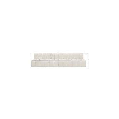 Arc Cream Boucle Fabric Modular Sofa