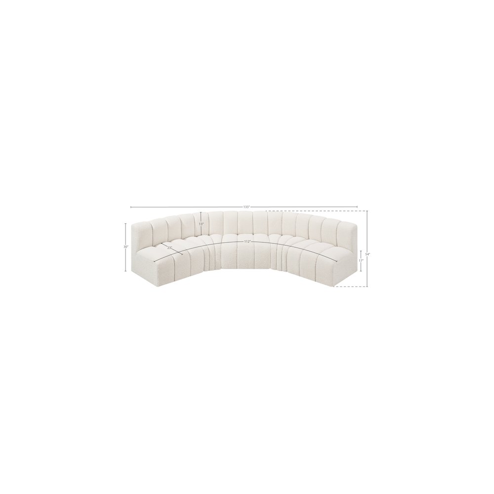 Arc Cream Boucle Fabric Modular Sofa
