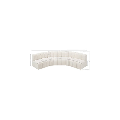 Arc Cream Boucle Fabric Modular Sofa