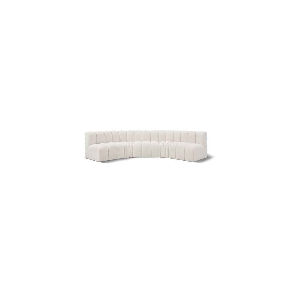 Arc Cream Boucle Fabric Modular Sofa