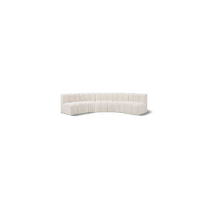 Arc Cream Boucle Fabric Modular Sofa