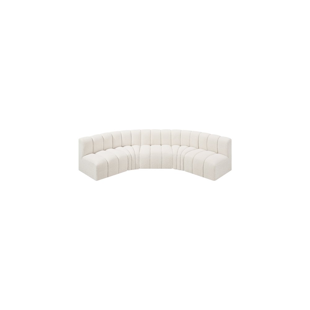 Arc Cream Boucle Fabric Modular Sofa
