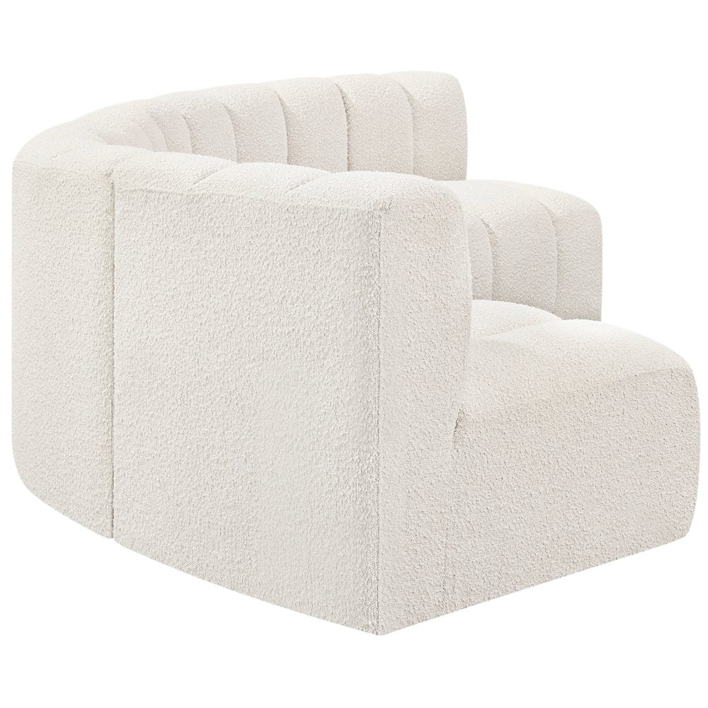 Arc Cream Boucle Fabric Modular Sofa