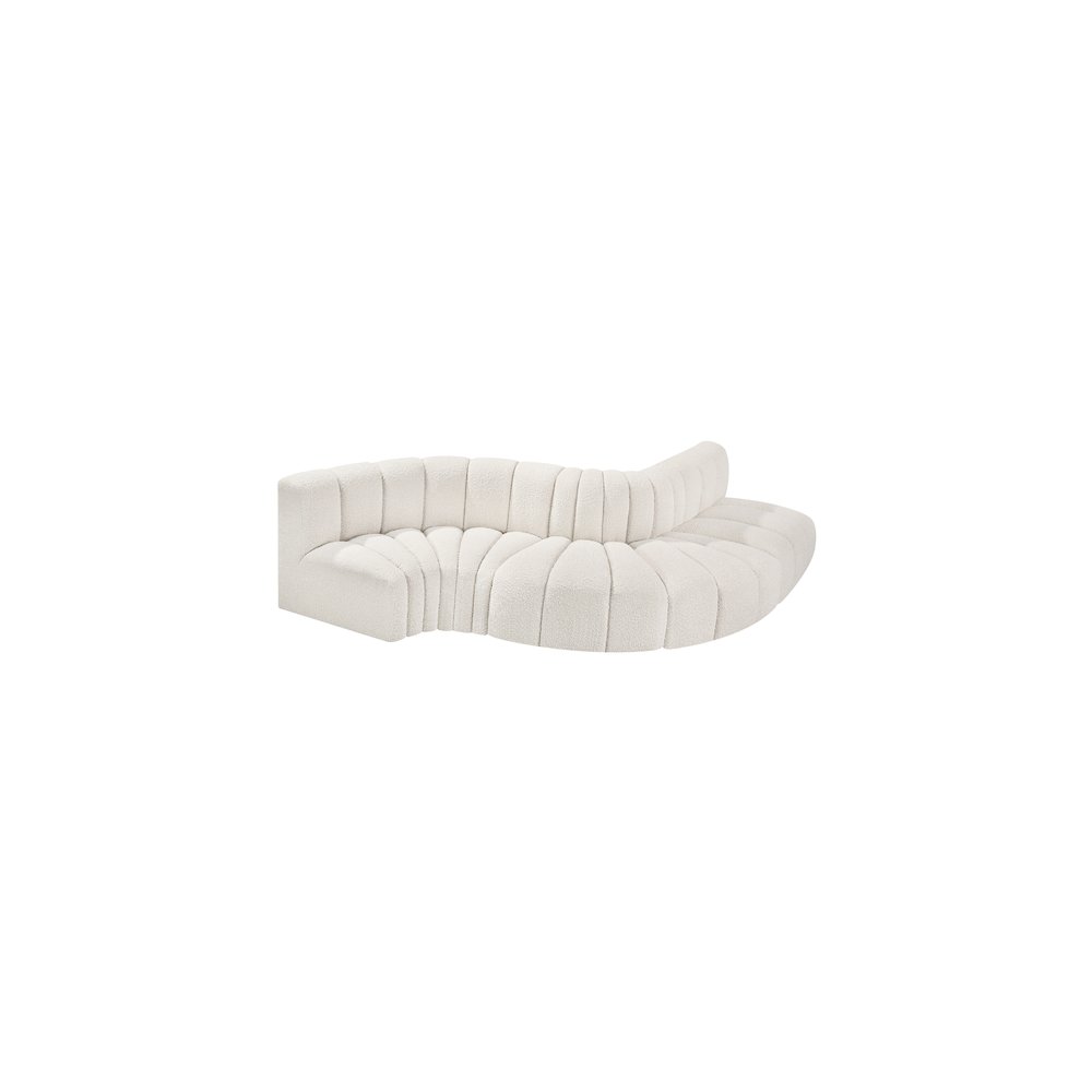 Arc Cream Boucle Fabric Modular Sofa