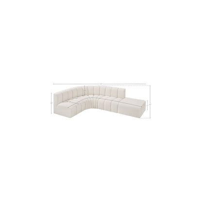 Arc Cream Boucle Fabric Modular Sofa