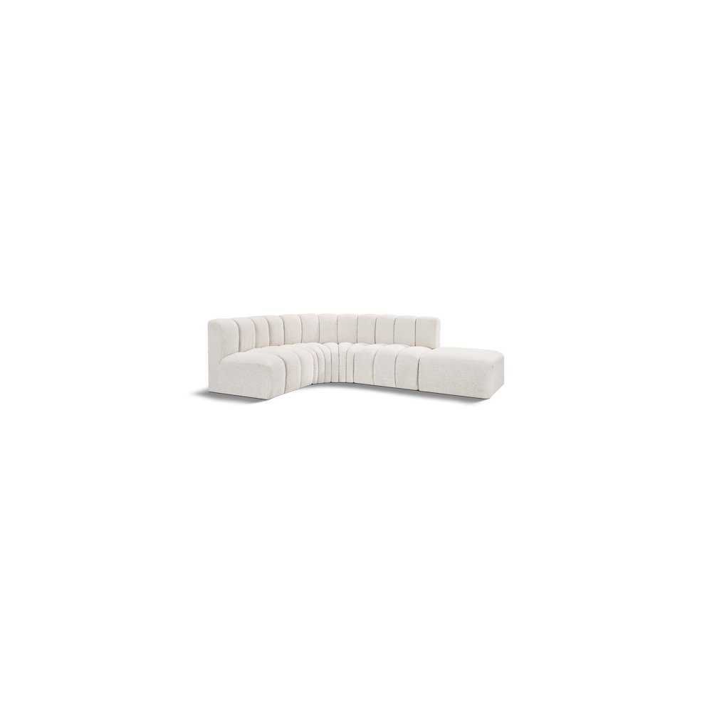 Arc Cream Boucle Fabric Modular Sofa
