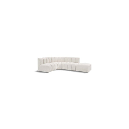 Arc Cream Boucle Fabric Modular Sofa