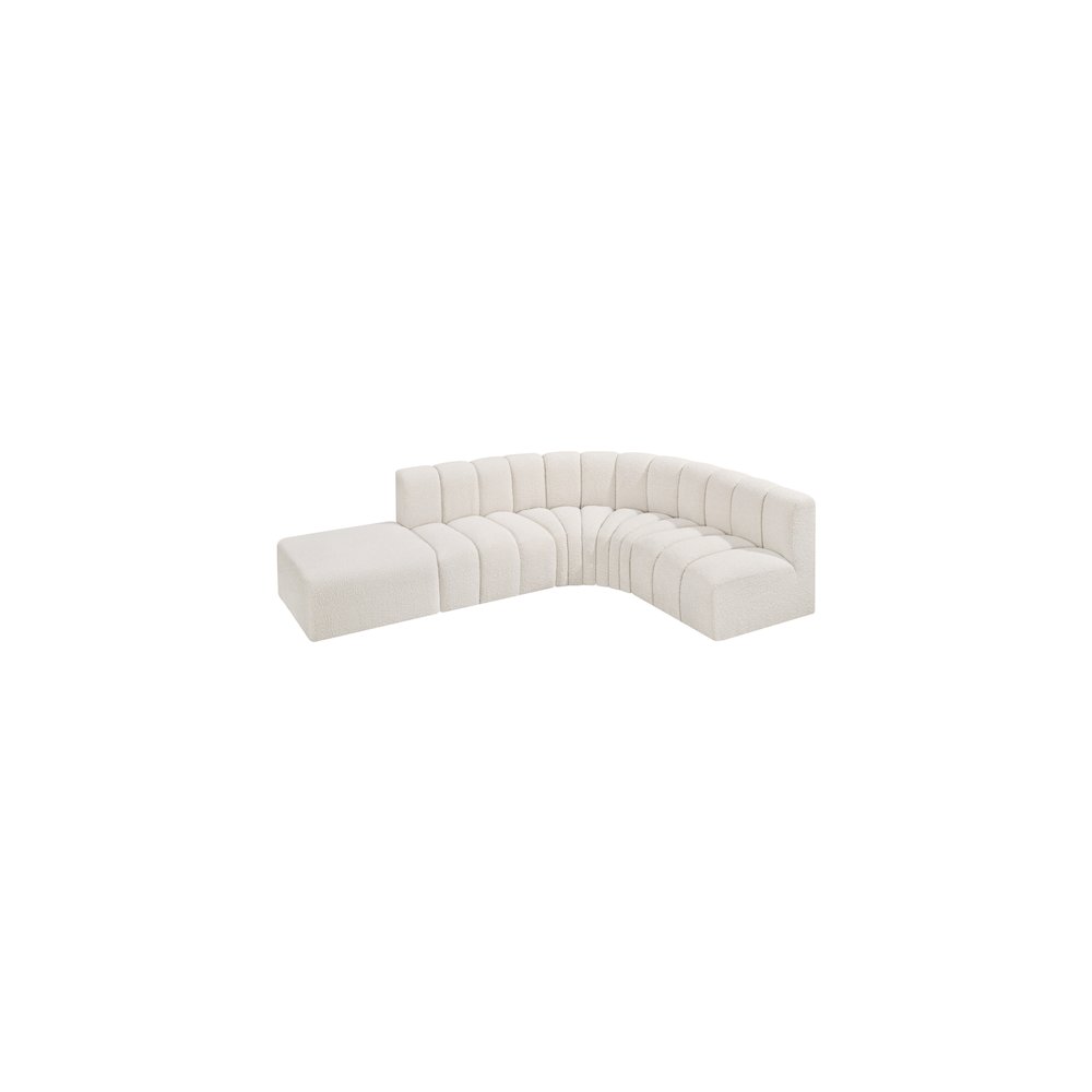 Arc Cream Boucle Fabric Modular Sofa