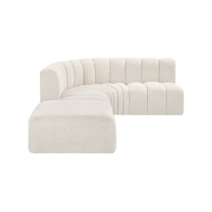 Arc Cream Boucle Fabric Modular Sofa