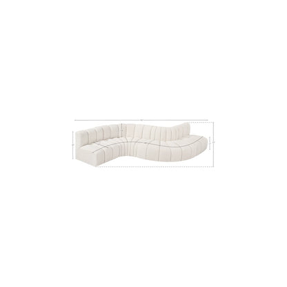 Arc Cream Boucle Fabric Modular Sofa